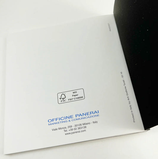 2016 Panerai Luminor Base 8 Days Instruction Booklet
