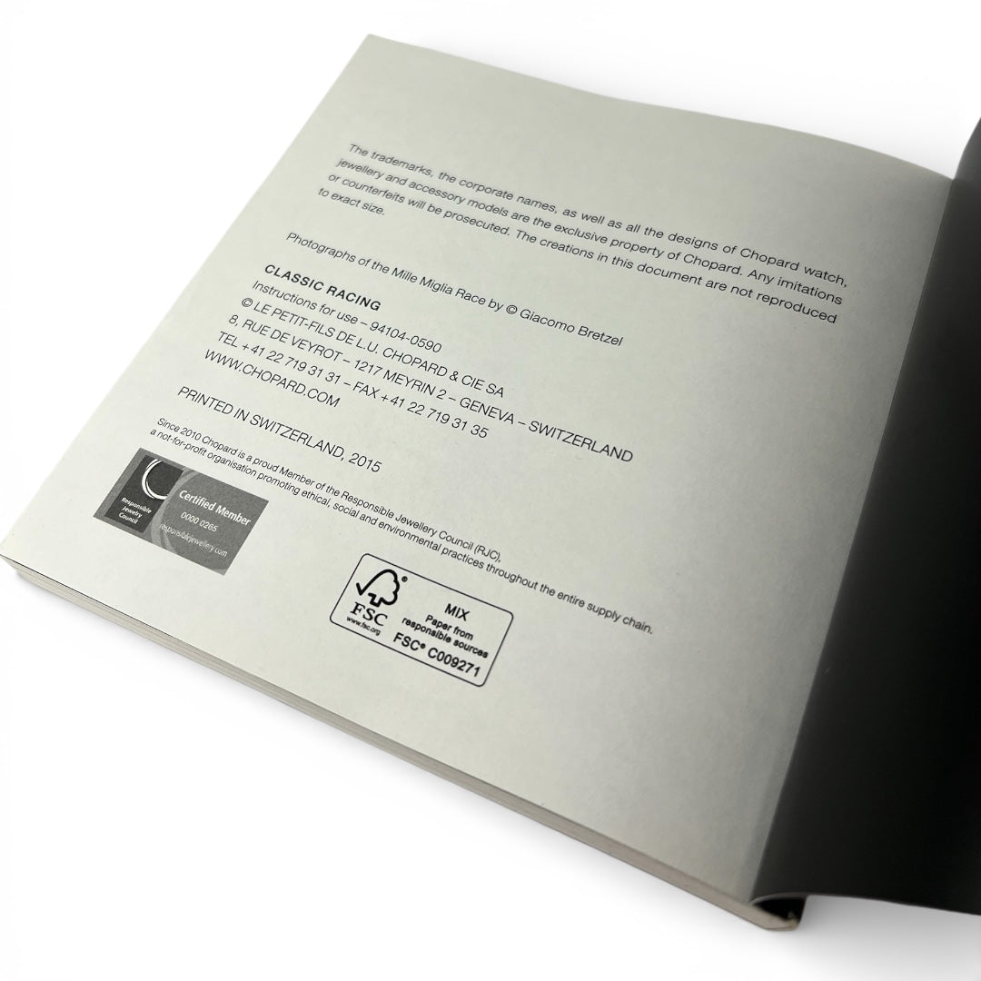 2015 Chopard ‘Classic Racing’ Instruction Booklet