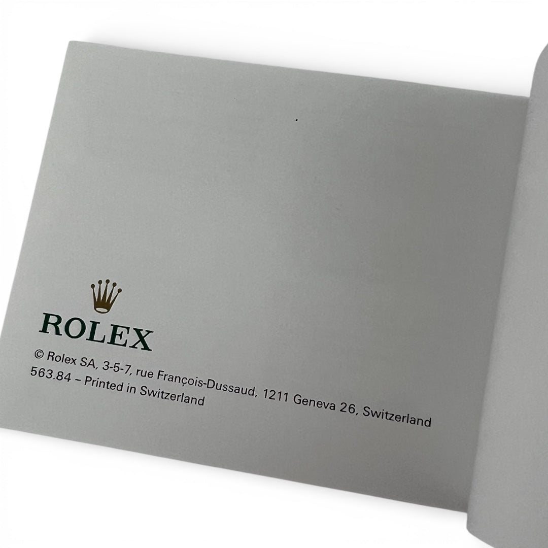 2010s Rolex Worldwide Service Guarantee Booklet 563.84