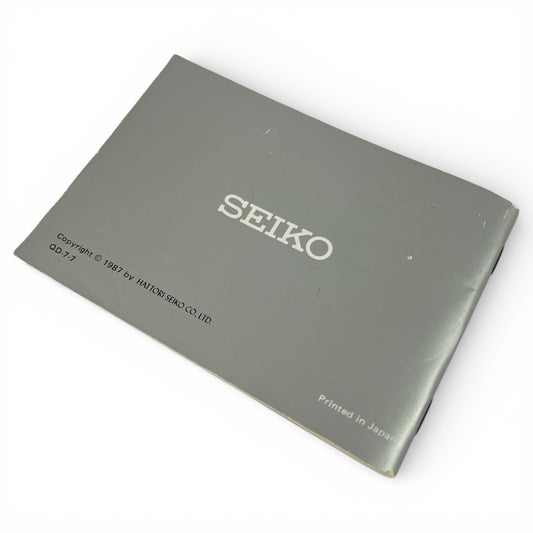 1987 Seiko H601 Alarm Chronograph Instruction Booklet