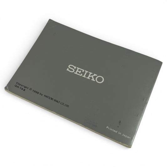 1990 Seiko 5T52 World Time Alarm Instruction Booklet