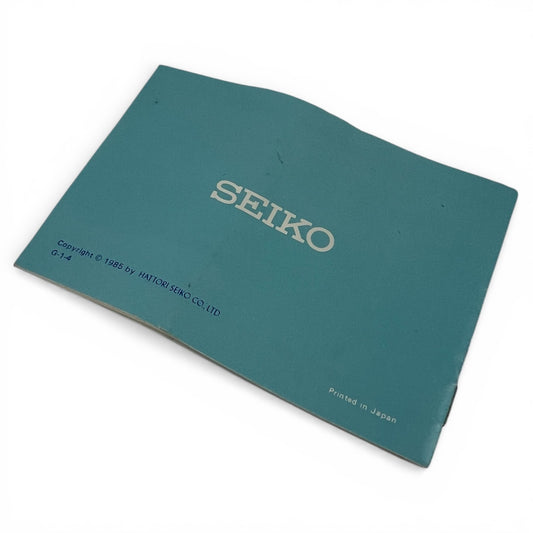 1985 Seiko Watch Instruction Booklet