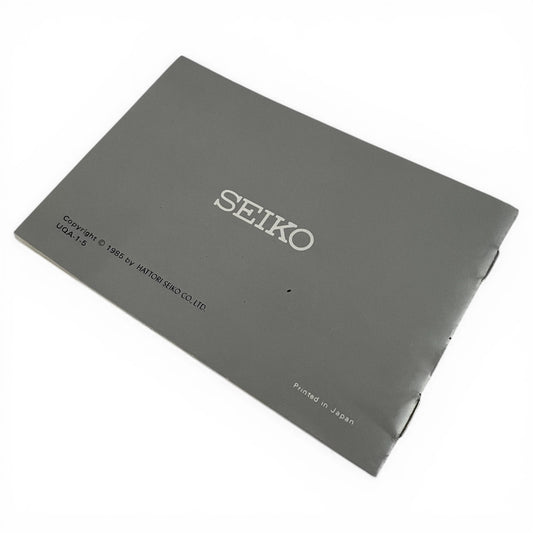 1985 Seiko Quartz Analogue Instruction Booklet
