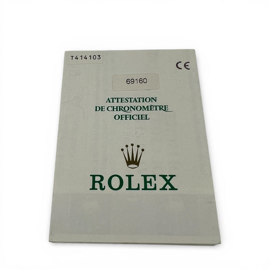 Rolex Lady DateJust ref 69160 Stamped Guarantee Certificate Papers