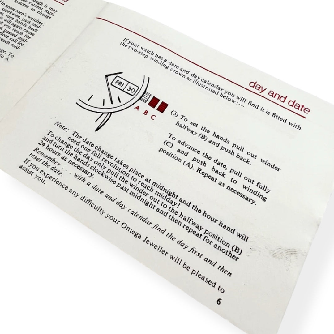 1970s Omega ‘You and Your Omega’ Booklet