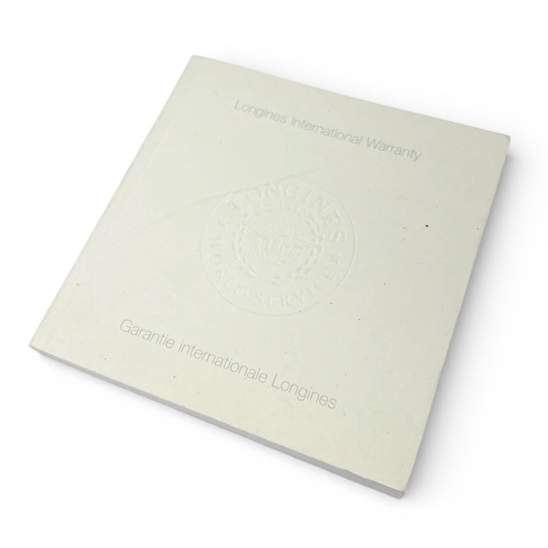 2005 Longines International Warranty Booklet