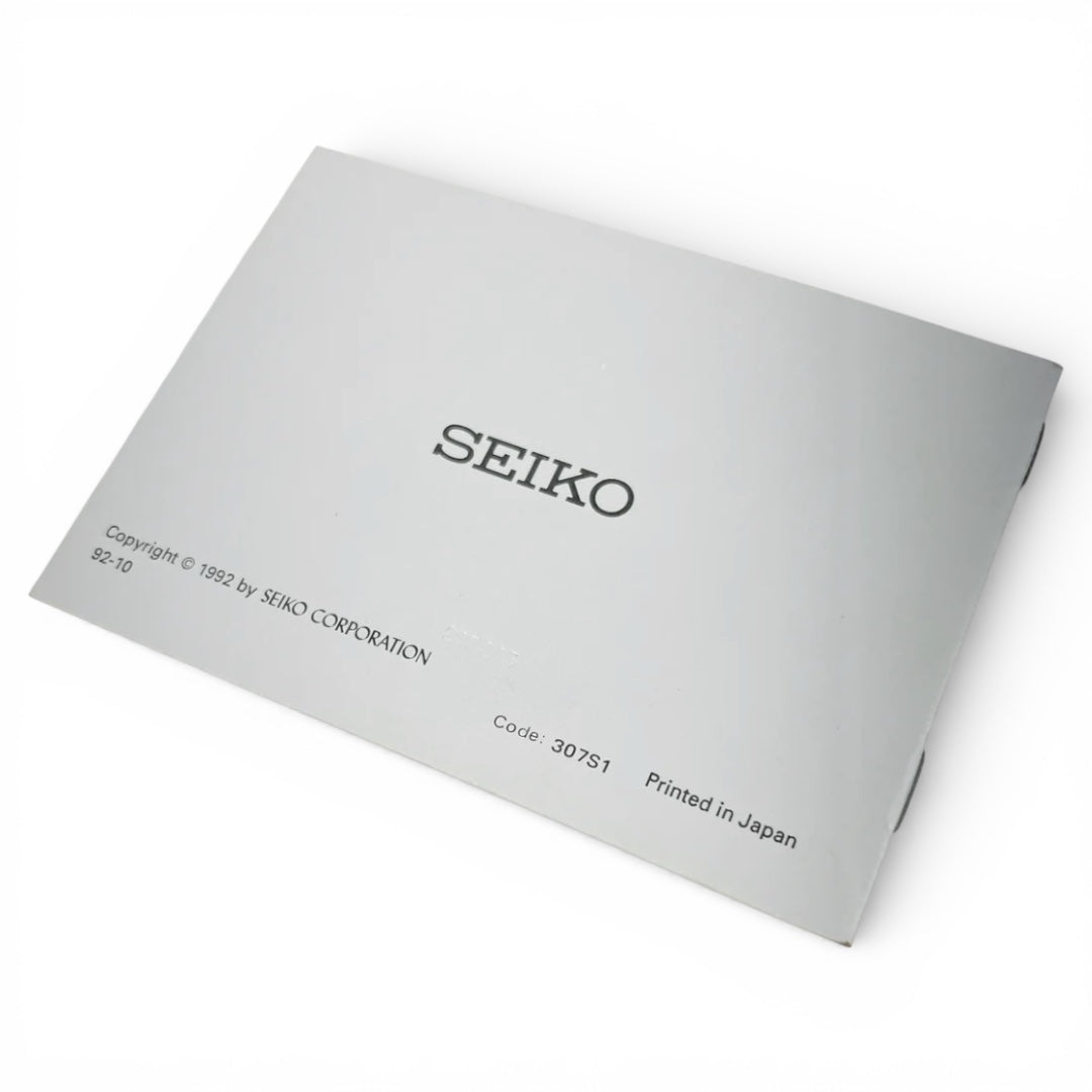 1992 Seiko Blank Guarantee Booklet NOS