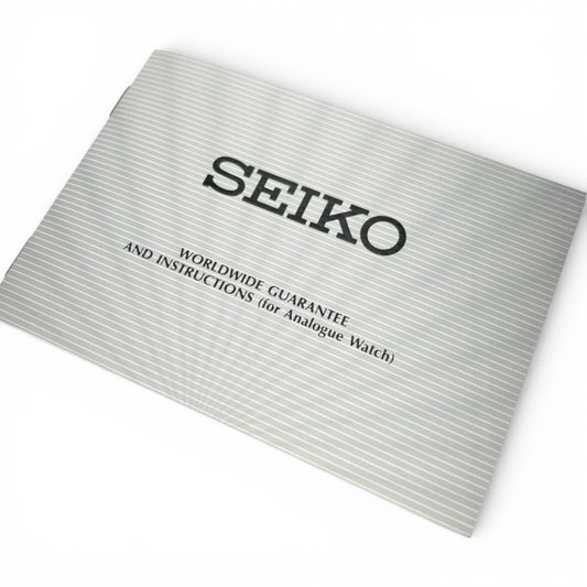 1989 Seiko Blank Guarantee Booklet NOS