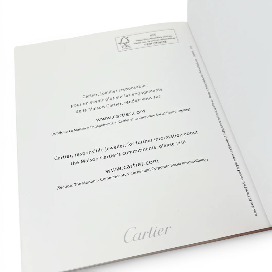 2018 Cartier Instruction Booklet