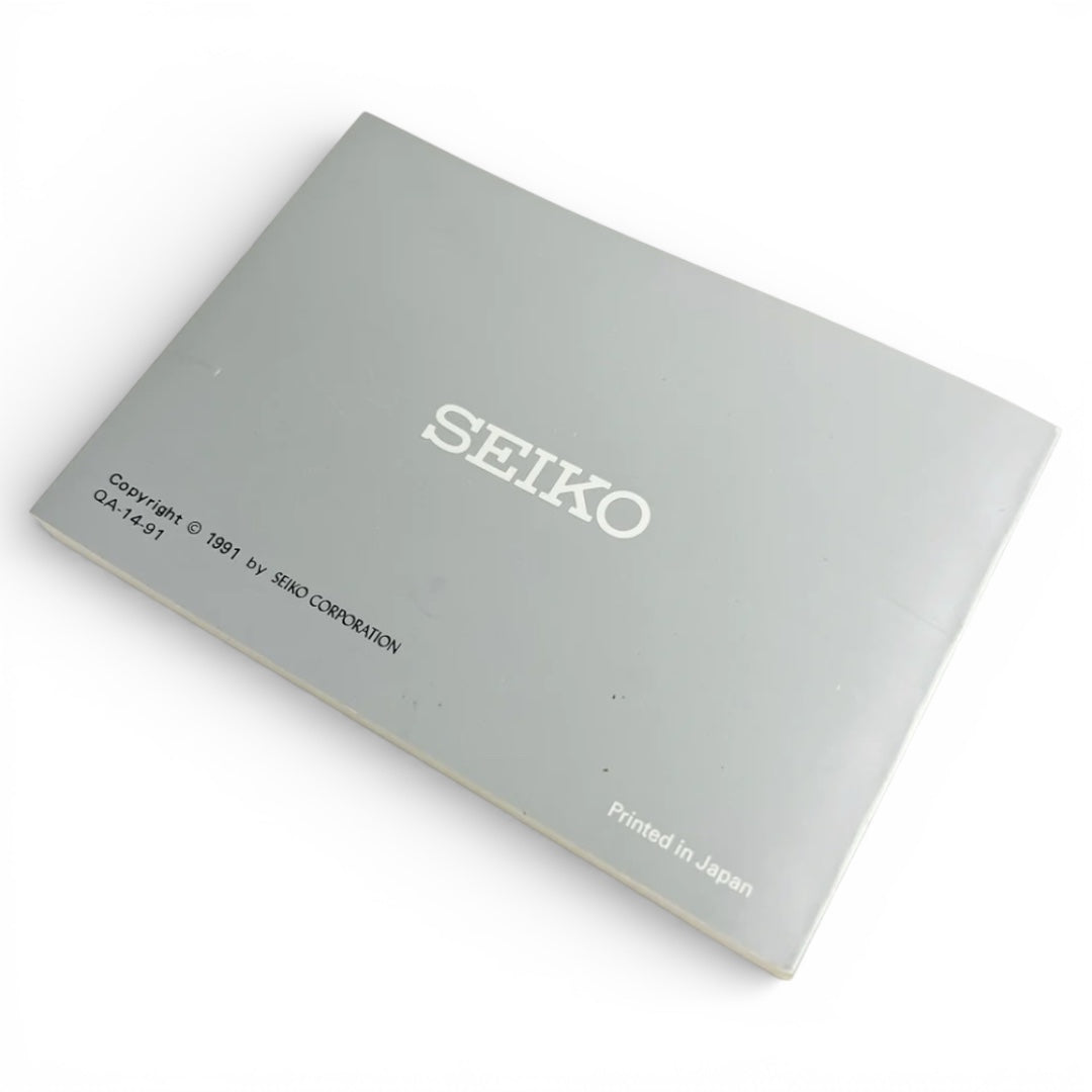 1991 Seiko 5T52 World Time Instruction Booklet