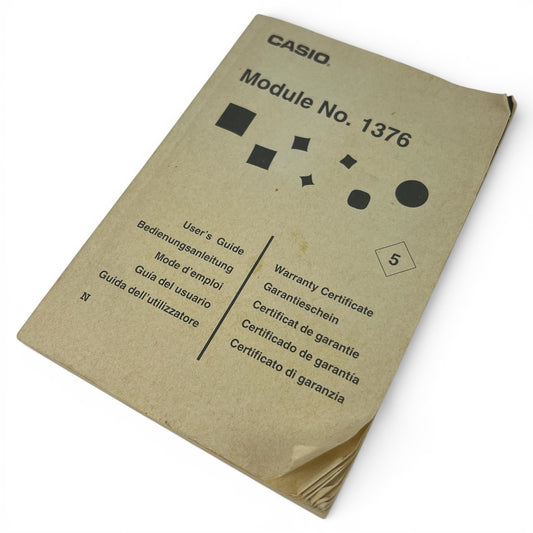 Casio Instruction Booklet Module 1376