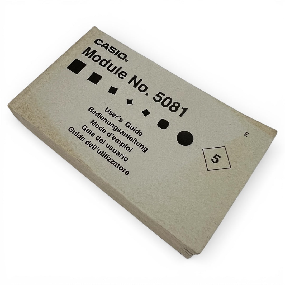 Casio Instruction Booklet Module 5081