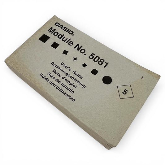 Casio Instruction Booklet Module 5081