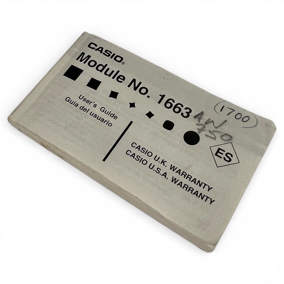 Casio Instruction Booklet Module 1663