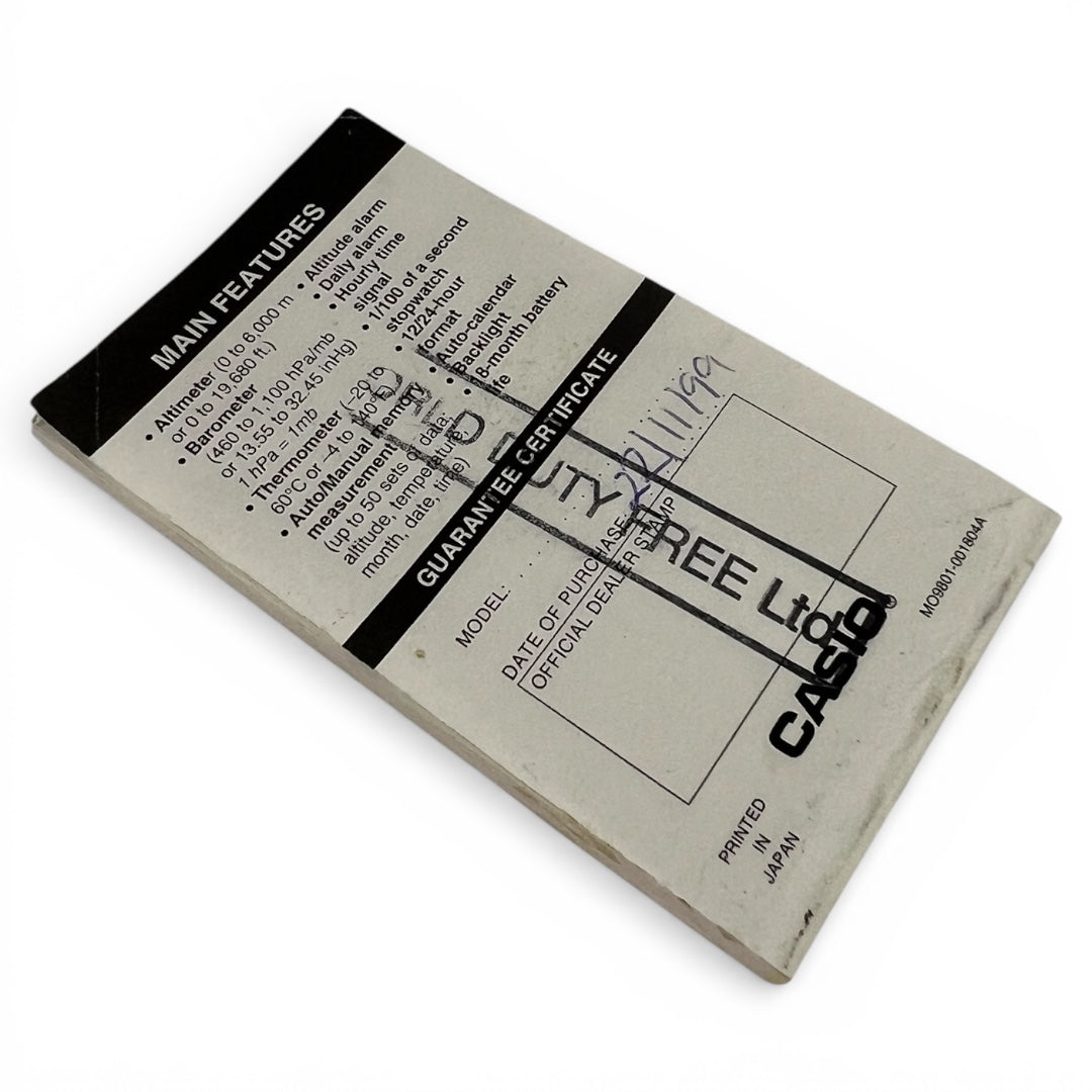 Casio Instruction Booklet Module 1663
