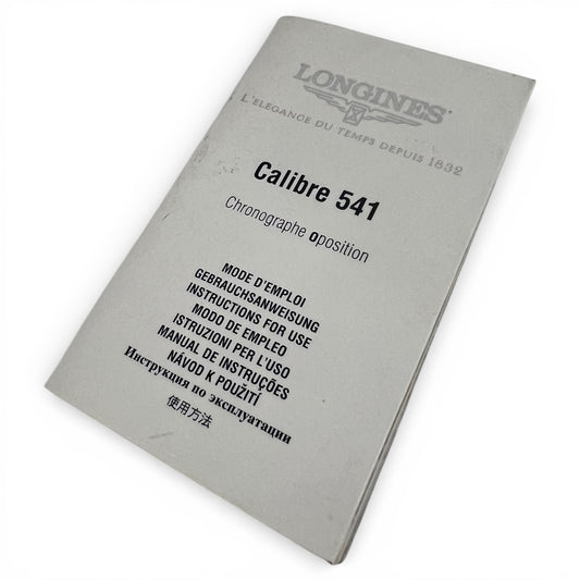 2000 Longines Cal 541 Chronograph Instruction Booklet