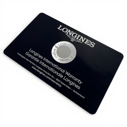 2020 Longines International Warranty Card