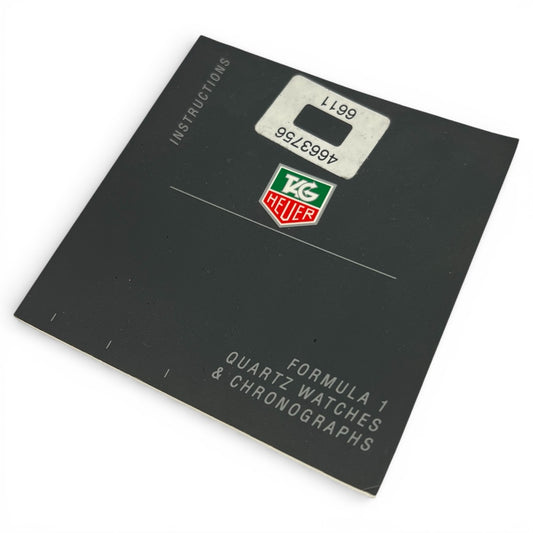 2004 Tag Heuer Formula 1 Quartz & Chronograph Watches Instruction Booklet