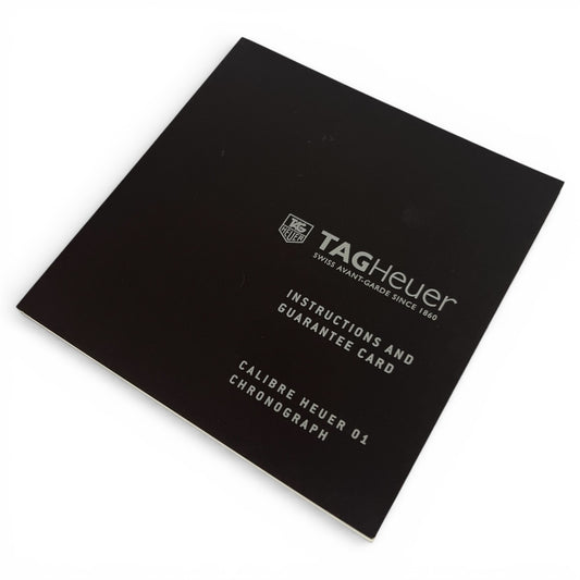 2016 Tag Heuer Calibre Heuer 01 Chronograph Instruction Booklet