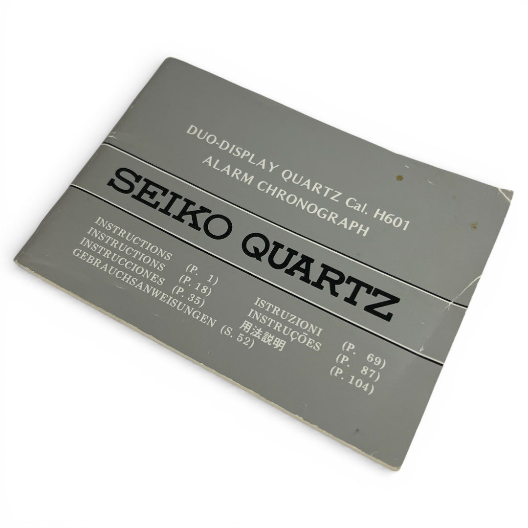 1987 Seiko H601 Alarm Chronograph Instruction Booklet