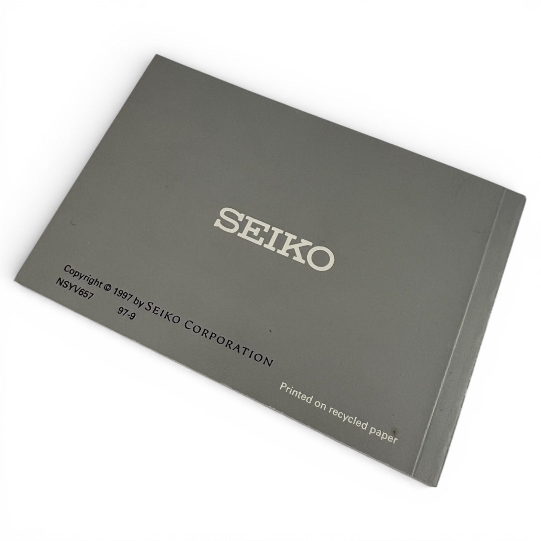 1997 Seiko V657 Chronograph Instruction Booklet