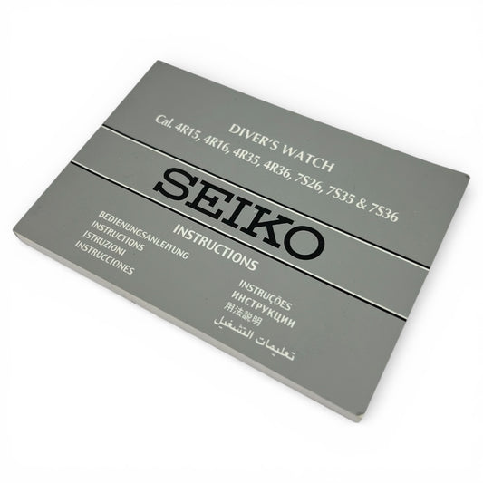 2012 Seiko Diver’s Watch Instruction Booklet