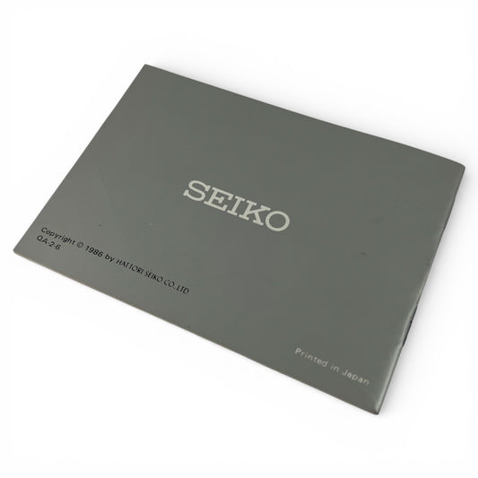 1986 Seiko Quartz Sports 100 & Sports 150 Watch Instruction Booklet