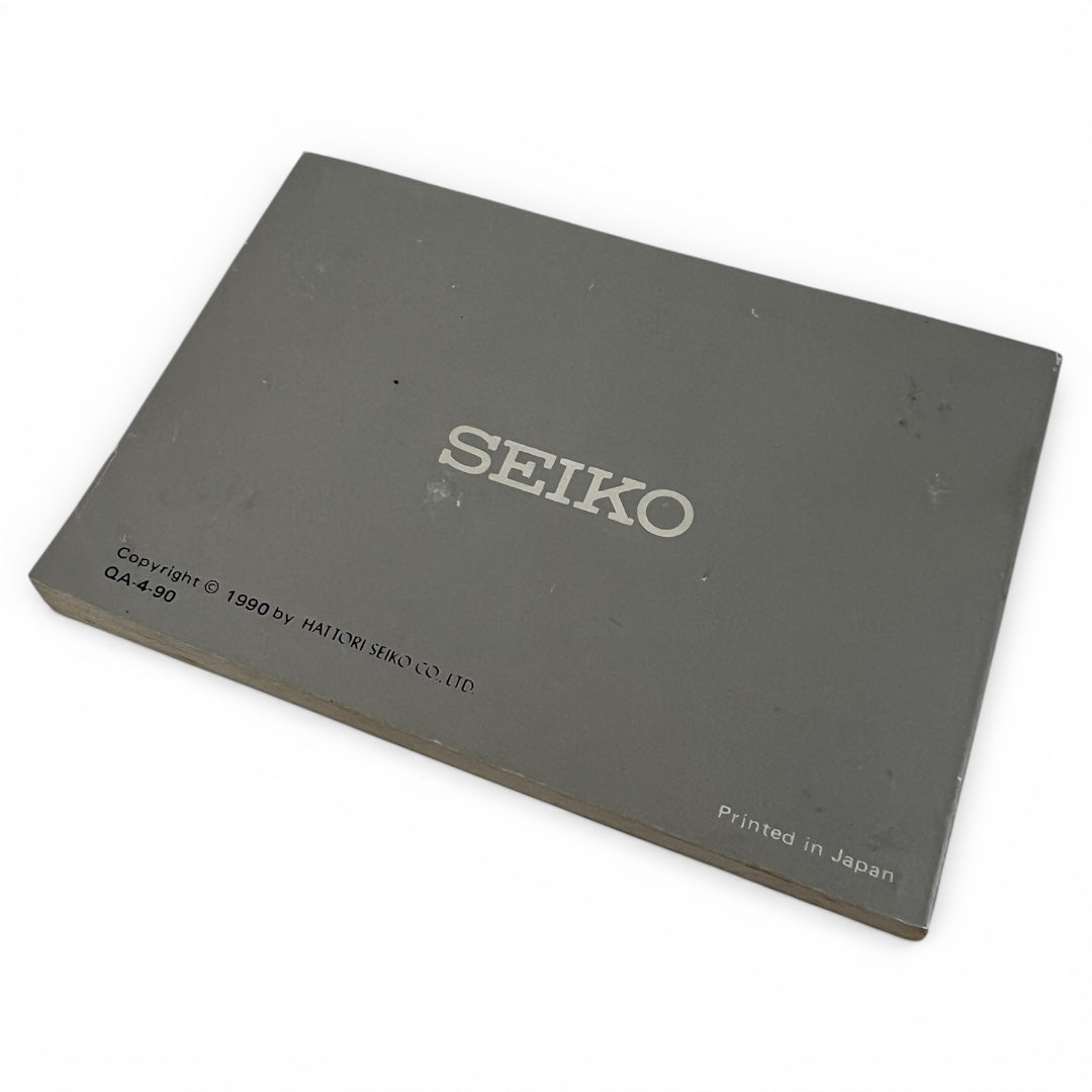 1990 Seiko 7T36 Alarm Chronograph Moon Phase Instruction Booklet
