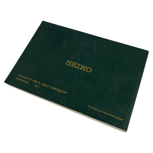 1996 Seiko Kinetic 3M22, 5M42, 5M43 & 5M45 Instruction Booklet