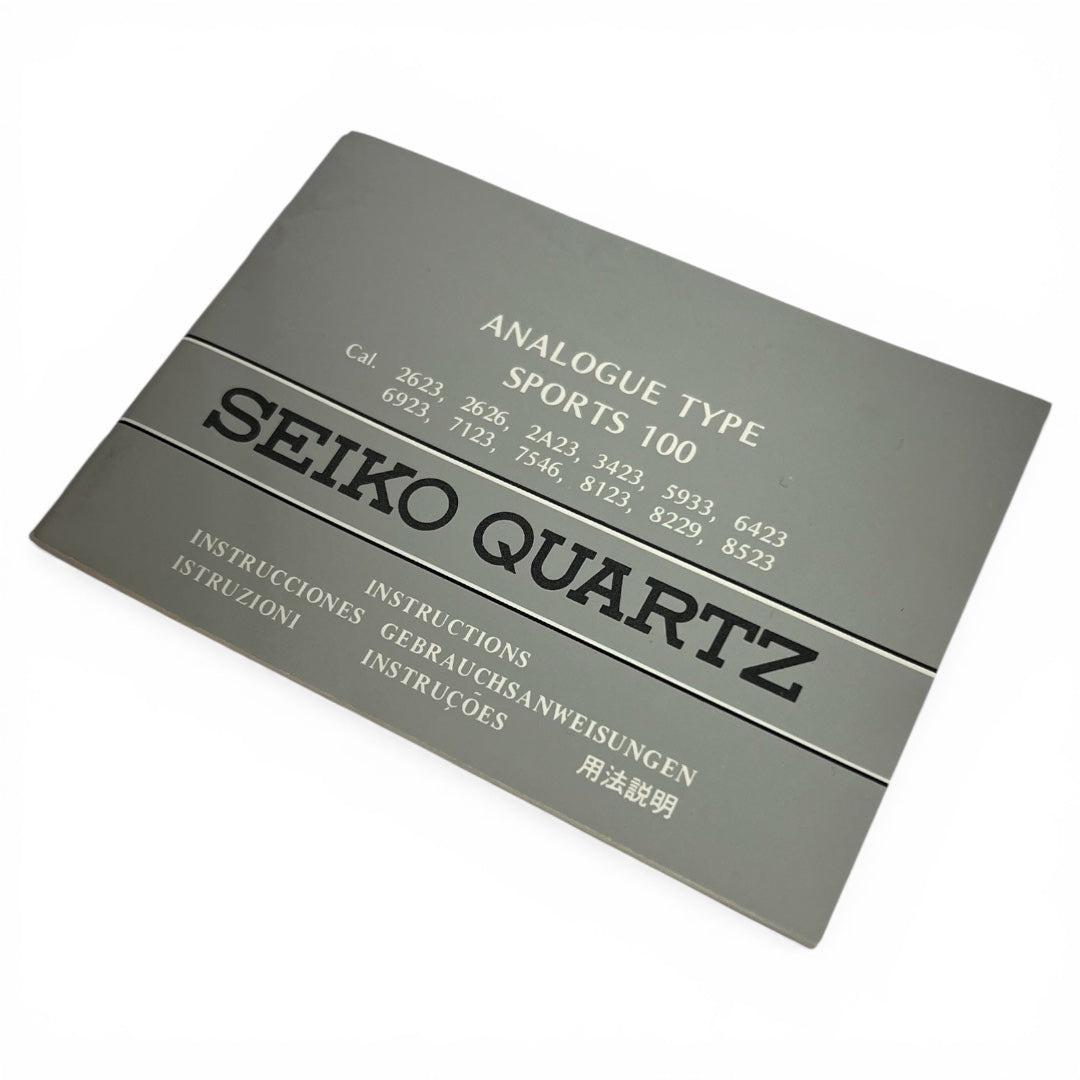 1985 Seiko Quartz Sports 100 Analogue Instruction Booklet