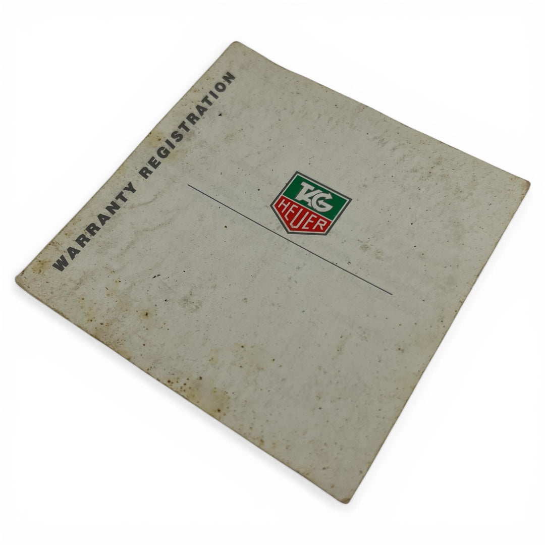 Tag Heuer Warranty Registration Envelope