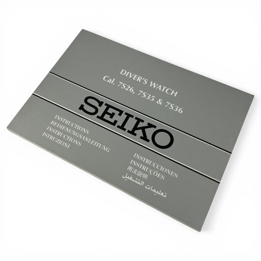 2009 Seiko Divers 7S26, 7S35 & 7S36 Instruction Booklet
