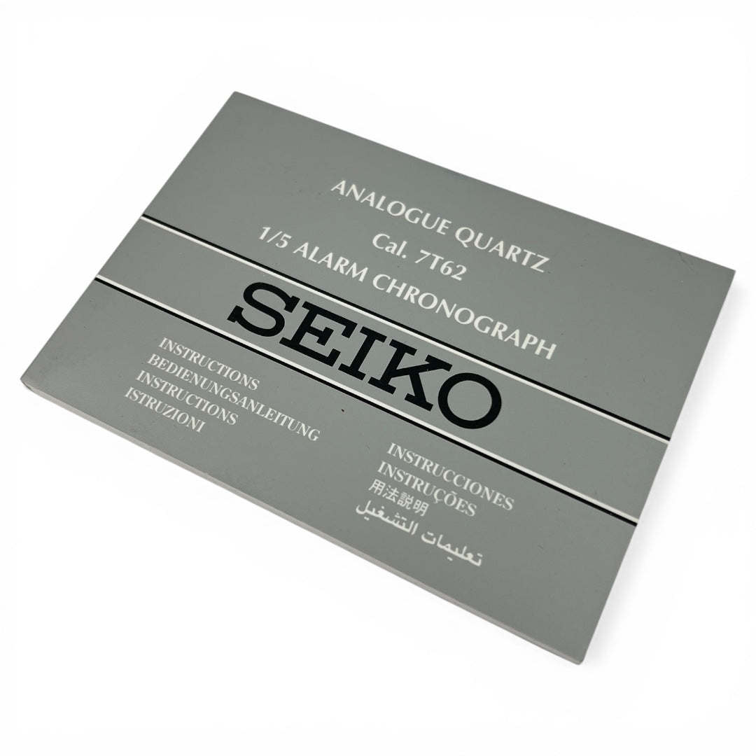 2010 Seiko 7T62 Alarm Chronograph Instruction Booklet