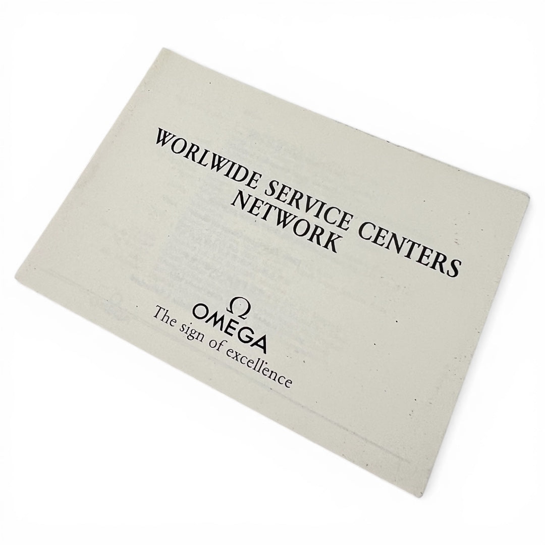 1989 Omega Worldwide Service Centers Booklet