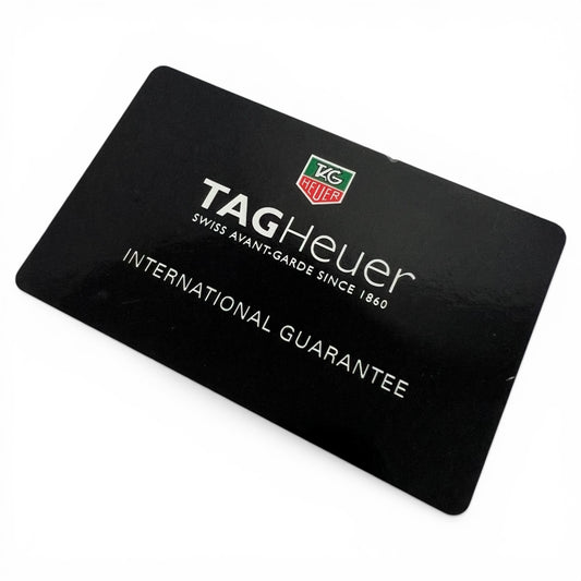 2009 Tag Heuer Guarantee Card