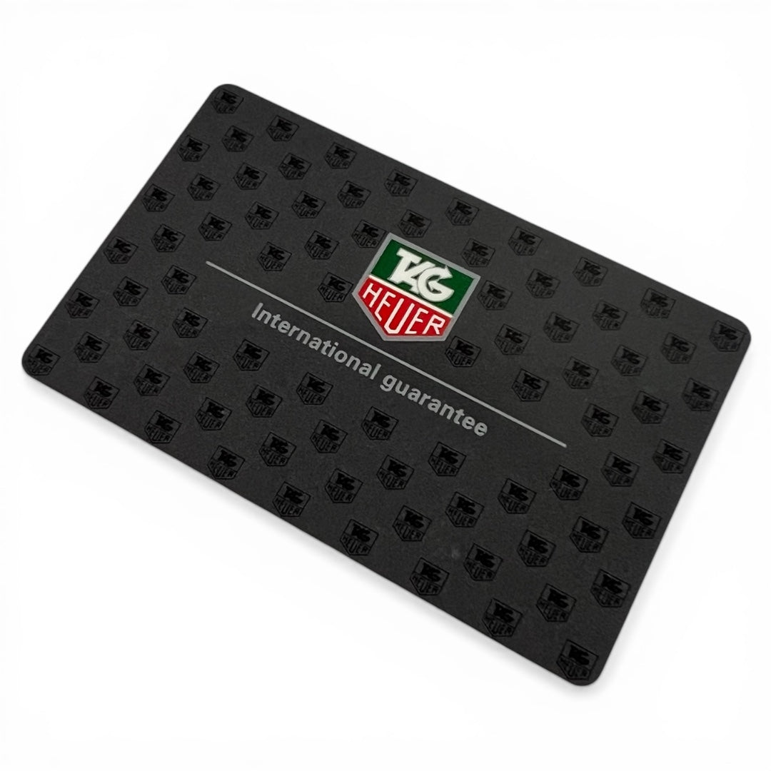 1996 Tag Heuer Formula 1 WA1418 Guarantee Card